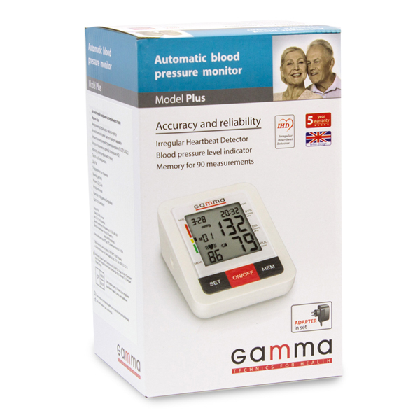 Автоматический тонометр на плечо Gamma Plus с адаптером (размер манжеты 22-32 см) 3
