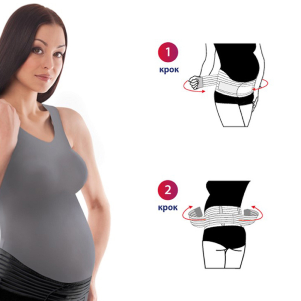 Бандаж до- и послеродовой с ребрами жесткости, пористый Toros-Group, Тип 114-П (черный) 6