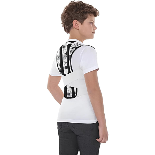 Корсет для корекції постави дитячий Toros-Group, Тип 652 (білий з комахами) 2