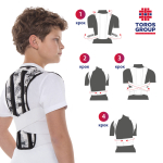 Корсет для корекції постави дитячий Toros-Group, Тип 652 (білий з комахами) 3