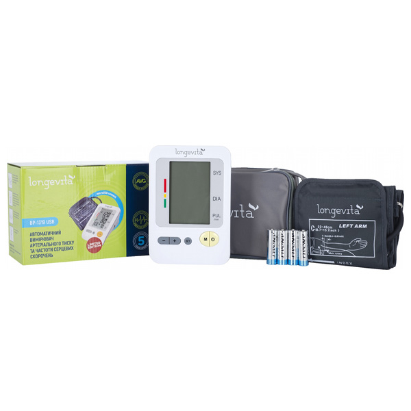 Автоматический тонометр на плечо Longevita BP-1319 USB (размер манжеты 22-40 см) 6