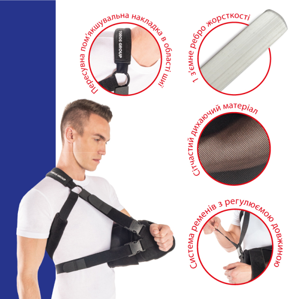 Бандаж-подушка для фіксації плеча та передпліччя Toros-Group, Тип 616 (право- та лівобічний) 4