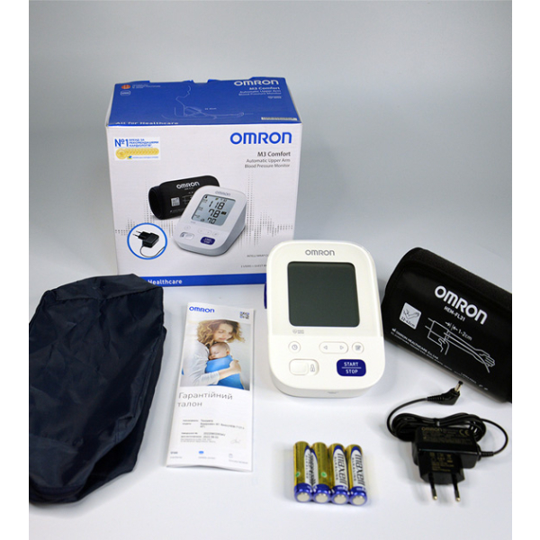 Автоматический тонометр на плечо Omron M3 Comfort HEM-7155-E с адаптером (размер манжеты 22-42 см) 6