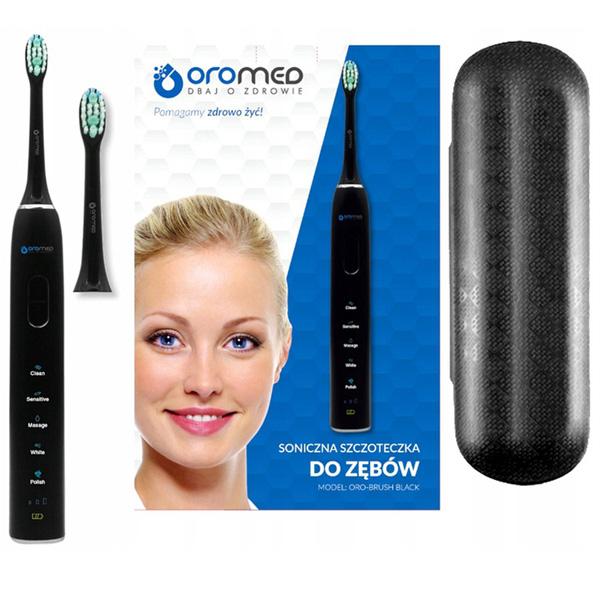 Электрическая звуковая зубная щетка Oromed Oro-Brush (черный) 3 Toros Электрическая звуковая зубная щетка Oromed Oro-Brush (черный) 3