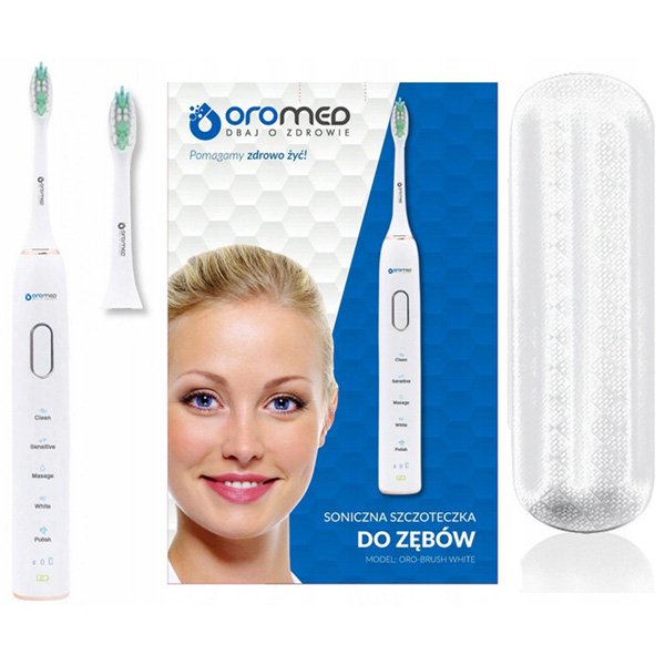 Электрическая звуковая зубная щетка Oromed Oro-Brush (белый) 3 Toros Электрическая звуковая зубная щетка Oromed Oro-Brush (белый) 3