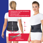 Бандаж согревающий поддерживающий шерстяной 4 ребра жесткости Toros-Group, Тип 219 (черный) 7