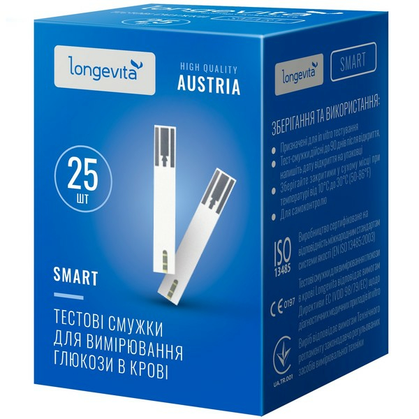 Тест-полоски Longevita Smart (25 шт)