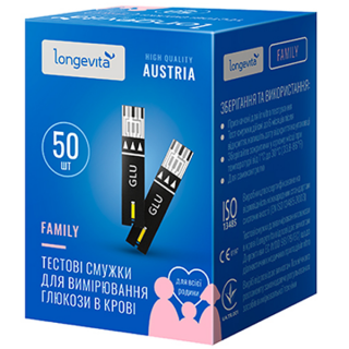 Тест-полоски Longevita Family (50 шт)