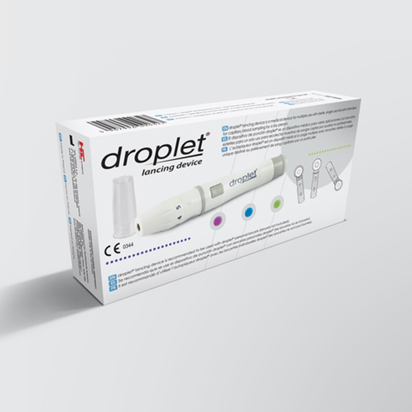 Ланцетний пристрій Droplet та додатковий прозорий ковпачок 3