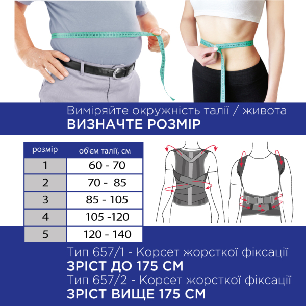 Коректор постави жорсткої фіксації Toros-Group, Тип 657 (чорний) 5