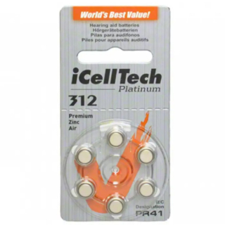 Батарейки для слуховых аппаратов iCellTech A312 (1 шт)