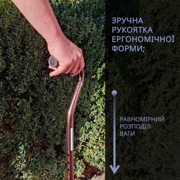 Палиця дугоподібна алюмінієва телескопічна Doctor Life 10100/C/E/BZ (бронзовий) 6