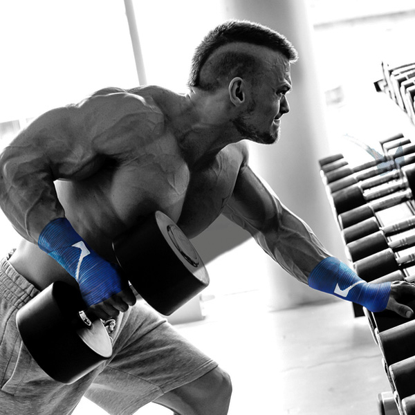 Бинт медицинский эластичный с текстильной застежкой (1.5 м х 8 см) Toros-Group (темно-синий) 2