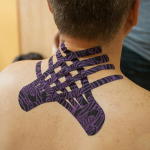 Кинезио тейп (5 м х 5 см) Ares Amazon Zebra (фиолетовый) 4