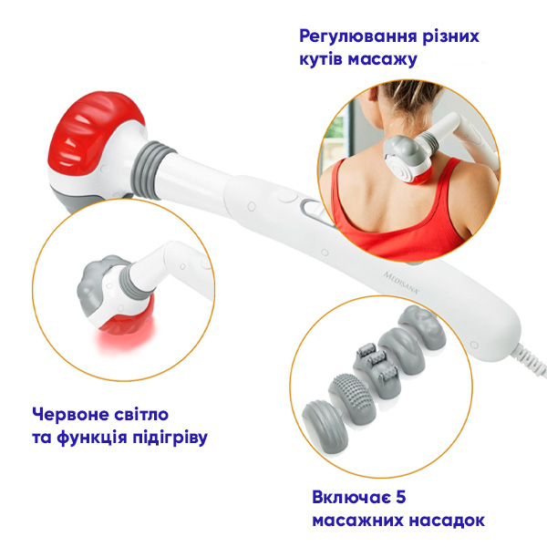 Електричний ручний масажер Medisana HM 886 4 Toros Електричний ручний масажер Medisana HM 886 4