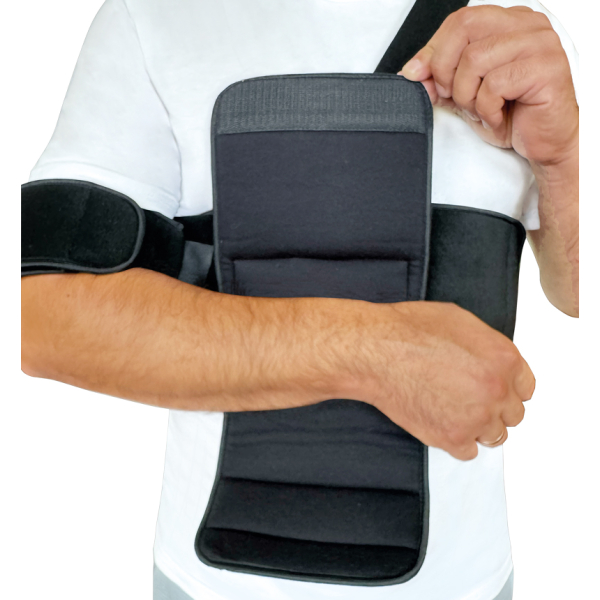 Бандаж на плечевой сустав с фиксацией на поясе "повязка Дезо" Toros-Group, Тип 617 (черный) 6