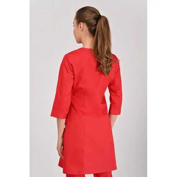 Медичний жіночий халат 3/4 Каліфорнія Topline (червоний) 2