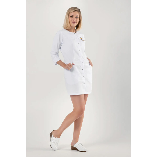 Медичний жіночий халат Одеса Topline (білий) 2