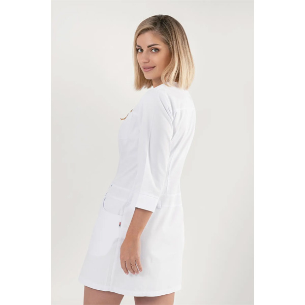 Медичний жіночий халат Одеса Topline (білий) 3