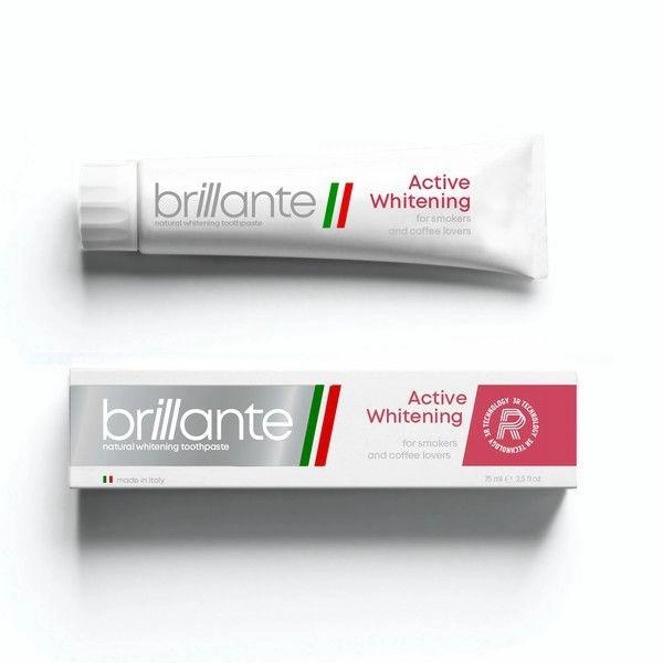 Зубна паста для курців та цінителів кави Brillante Active Whitening, 75 мл